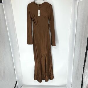 Elegant Brown Maxi Dress